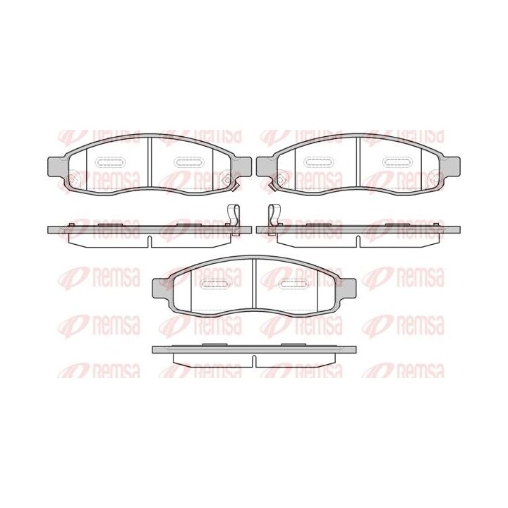 Stabdžių trinkelių rinkinys, diskinis stabdys REMSA 1094.32