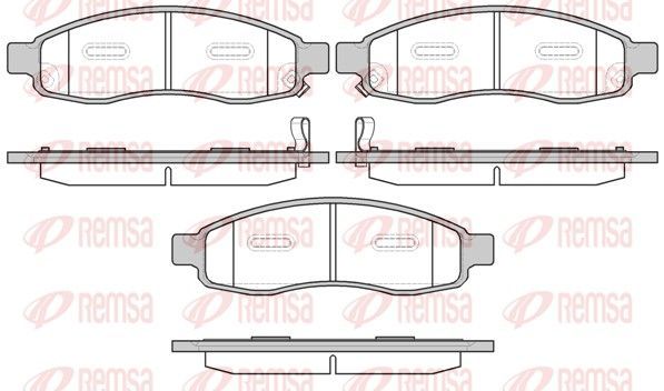 Stabdžių trinkelių rinkinys, diskinis stabdys REMSA 1094.32