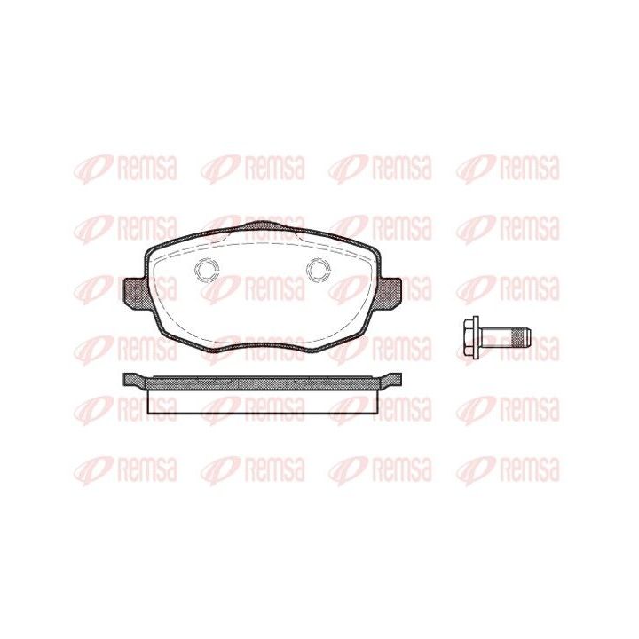 Stabdžių trinkelių rinkinys, diskinis stabdys REMSA 1099.00