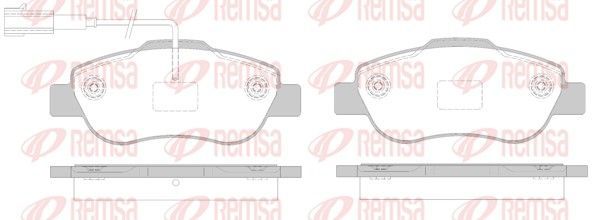 Stabdžių trinkelių rinkinys, diskinis stabdys REMSA 1100.02