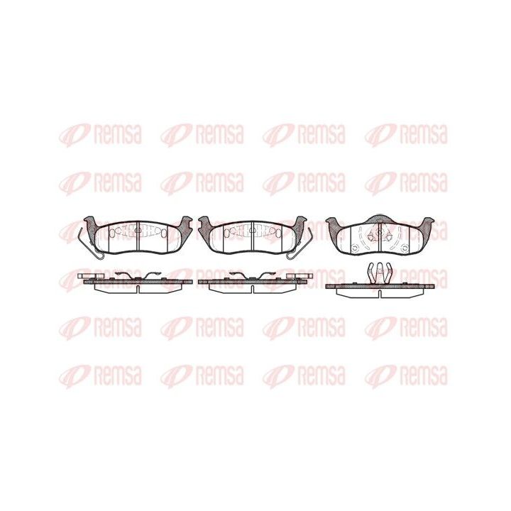 Stabdžių trinkelių rinkinys, diskinis stabdys REMSA 1106.10