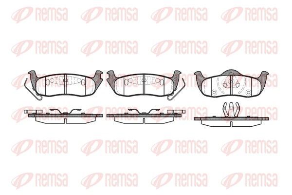 Stabdžių trinkelių rinkinys, diskinis stabdys REMSA 1106.10