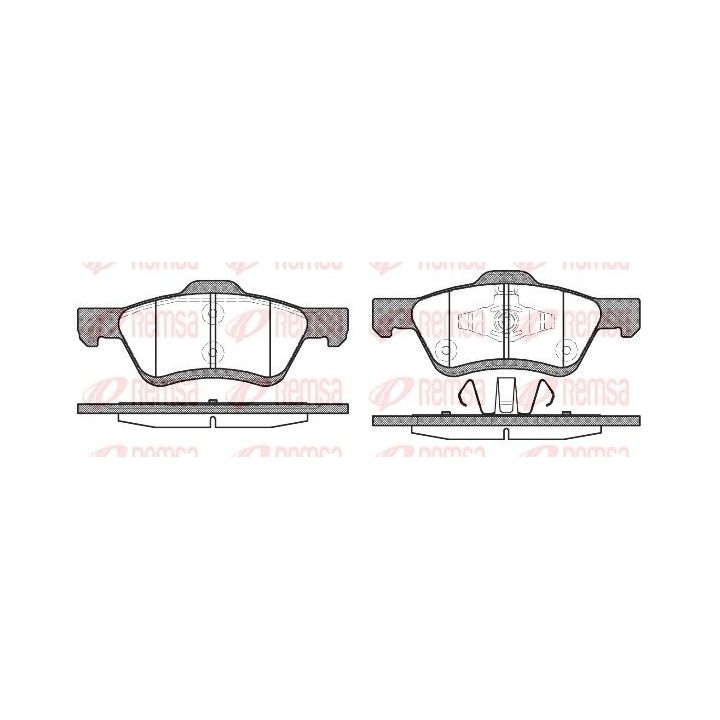 Stabdžių trinkelių rinkinys, diskinis stabdys REMSA 1124.00