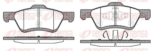 Stabdžių trinkelių rinkinys, diskinis stabdys REMSA 1124.00