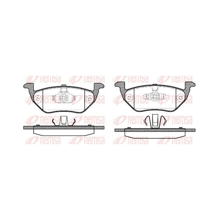 Stabdžių trinkelių rinkinys, diskinis stabdys REMSA 1125.00