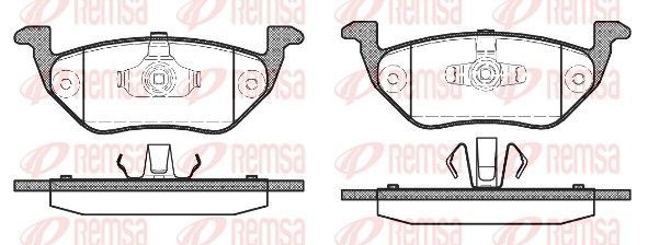 Stabdžių trinkelių rinkinys, diskinis stabdys REMSA 1125.00