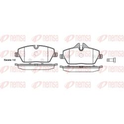 Stabdžių trinkelių rinkinys, diskinis stabdys REMSA 1131.10