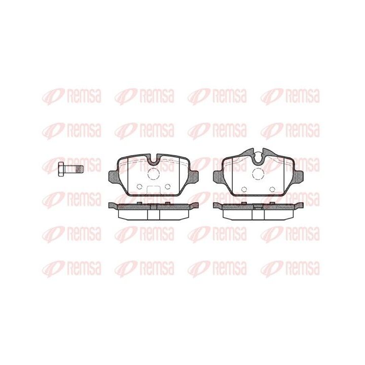 Stabdžių trinkelių rinkinys, diskinis stabdys REMSA 1132.00
