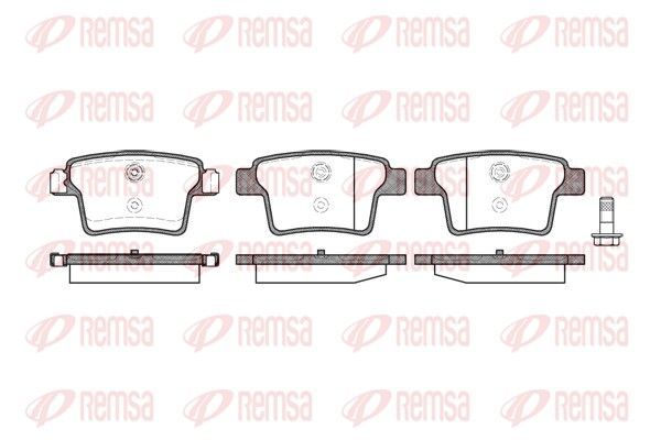 Stabdžių trinkelių rinkinys, diskinis stabdys REMSA 1149.10