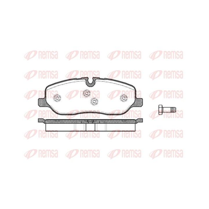 Stabdžių trinkelių rinkinys, diskinis stabdys REMSA 1158.00