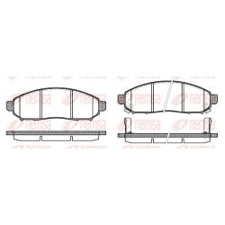 Stabdžių trinkelių rinkinys, diskinis stabdys REMSA 1162.12