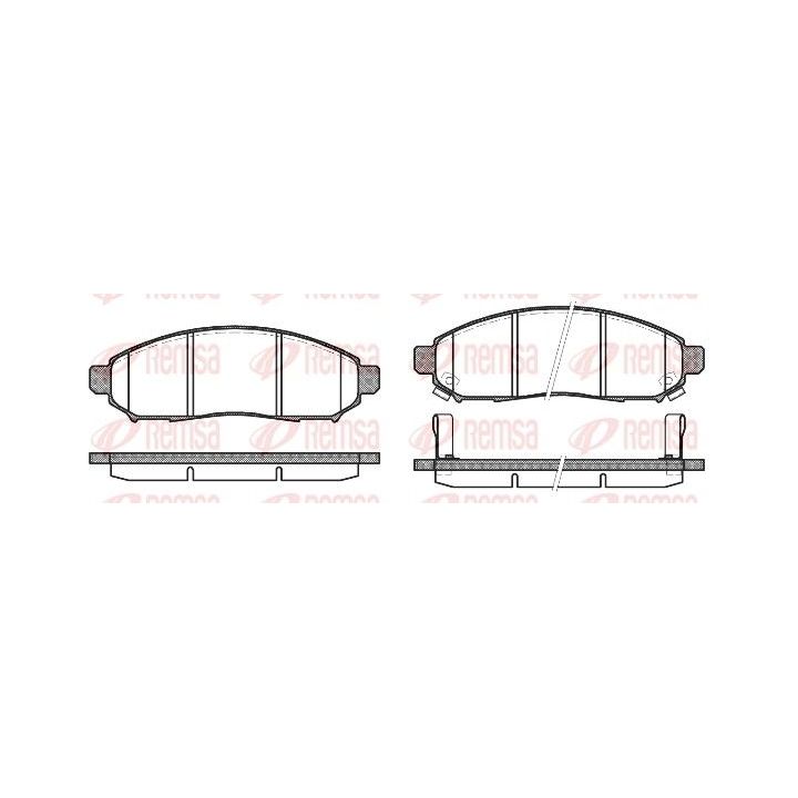 Stabdžių trinkelių rinkinys, diskinis stabdys REMSA 1162.12