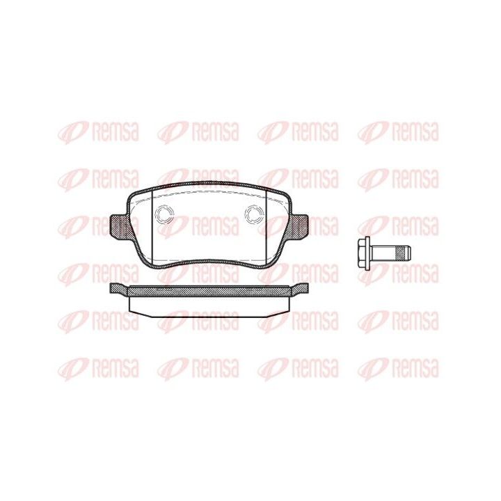 Stabdžių trinkelių rinkinys, diskinis stabdys REMSA 1178.00