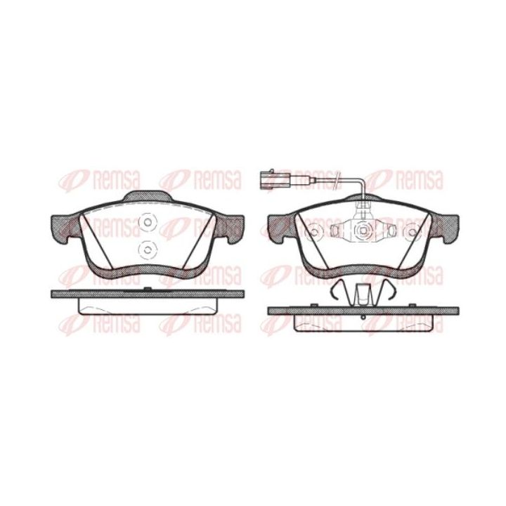 Stabdžių trinkelių rinkinys, diskinis stabdys REMSA 1183.22