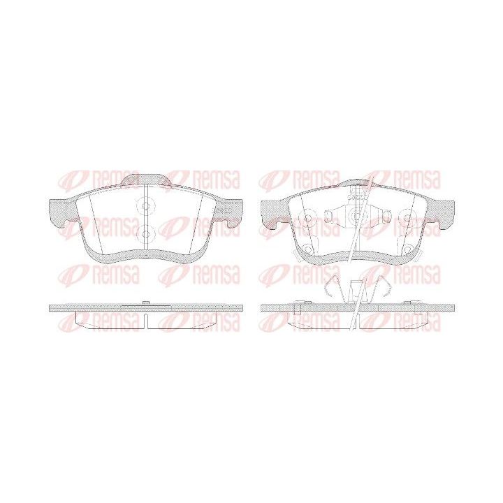 Stabdžių trinkelių rinkinys, diskinis stabdys REMSA 1183.42