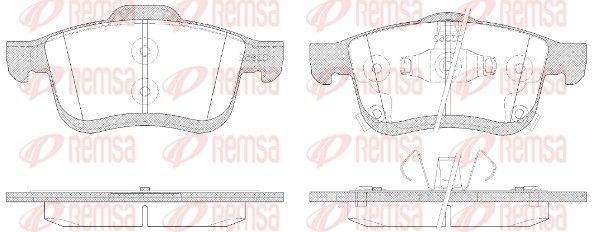 Stabdžių trinkelių rinkinys, diskinis stabdys REMSA 1183.42