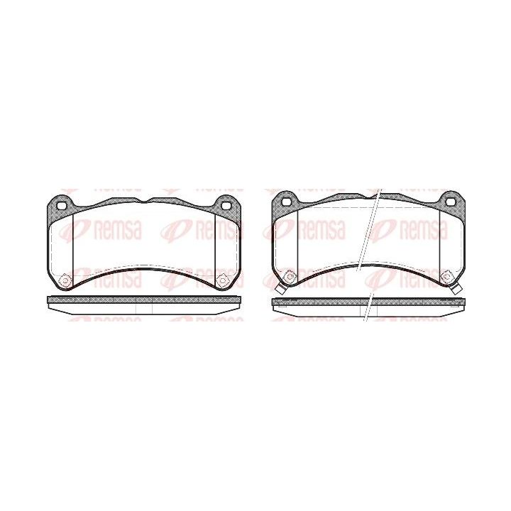 Stabdžių trinkelių rinkinys, diskinis stabdys REMSA 1192.12