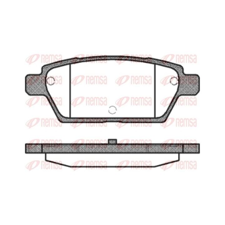 Stabdžių trinkelių rinkinys, diskinis stabdys REMSA 1195.10