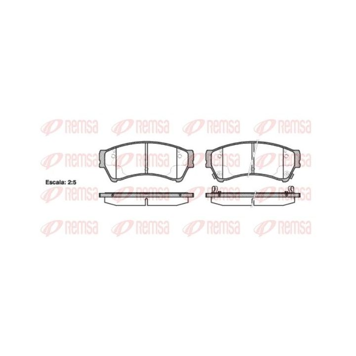 Stabdžių trinkelių rinkinys, diskinis stabdys REMSA 1196.02