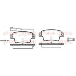 Stabdžių trinkelių rinkinys, diskinis stabdys REMSA 1198.02