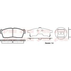 Stabdžių trinkelių rinkinys, diskinis stabdys REMSA 1199.00