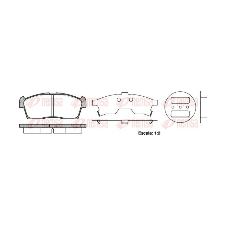 Stabdžių trinkelių rinkinys, diskinis stabdys REMSA 1199.00
