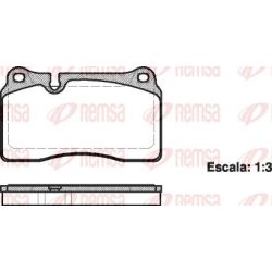 Stabdžių trinkelių rinkinys, diskinis stabdys REMSA 1200.00