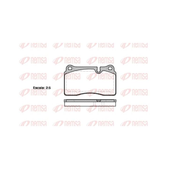 Stabdžių trinkelių rinkinys, diskinis stabdys REMSA 1200.10