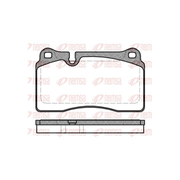 Stabdžių trinkelių rinkinys, diskinis stabdys REMSA 1200.30