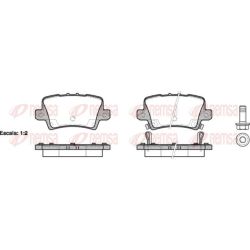 Stabdžių trinkelių rinkinys, diskinis stabdys REMSA 1206.02