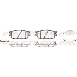 Stabdžių trinkelių rinkinys, diskinis stabdys REMSA 1208.02