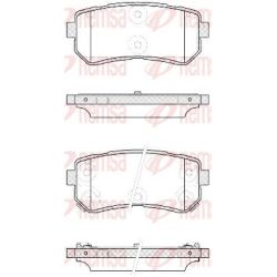 Stabdžių trinkelių rinkinys, diskinis stabdys REMSA 1209.42