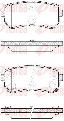 Stabdžių trinkelių rinkinys, diskinis stabdys REMSA 1209.42