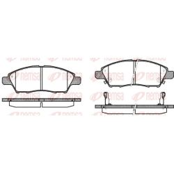 Stabdžių trinkelių rinkinys, diskinis stabdys REMSA 1210.02