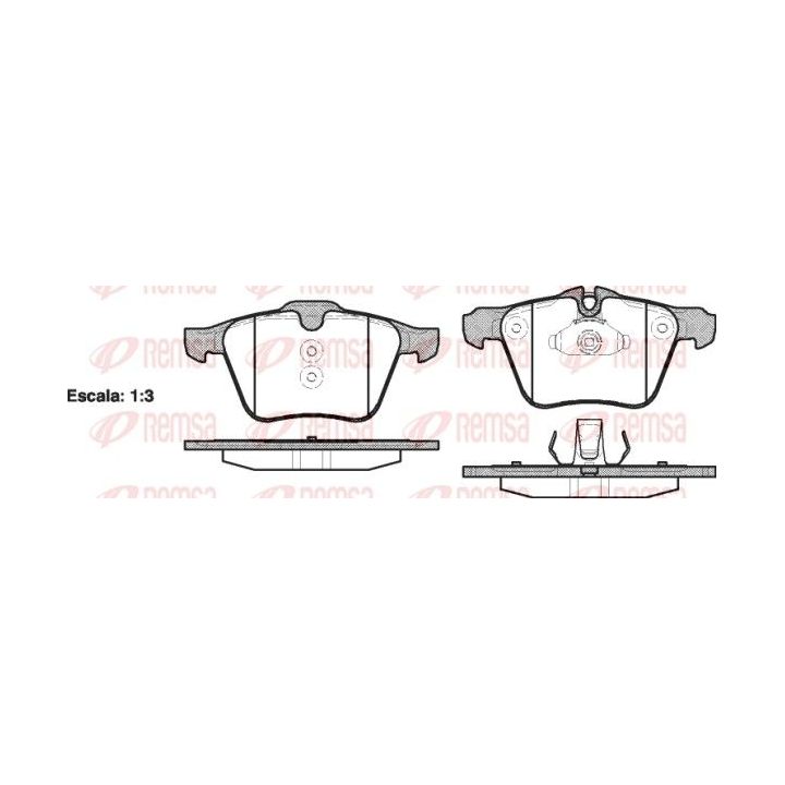 Stabdžių trinkelių rinkinys, diskinis stabdys REMSA 1217.00