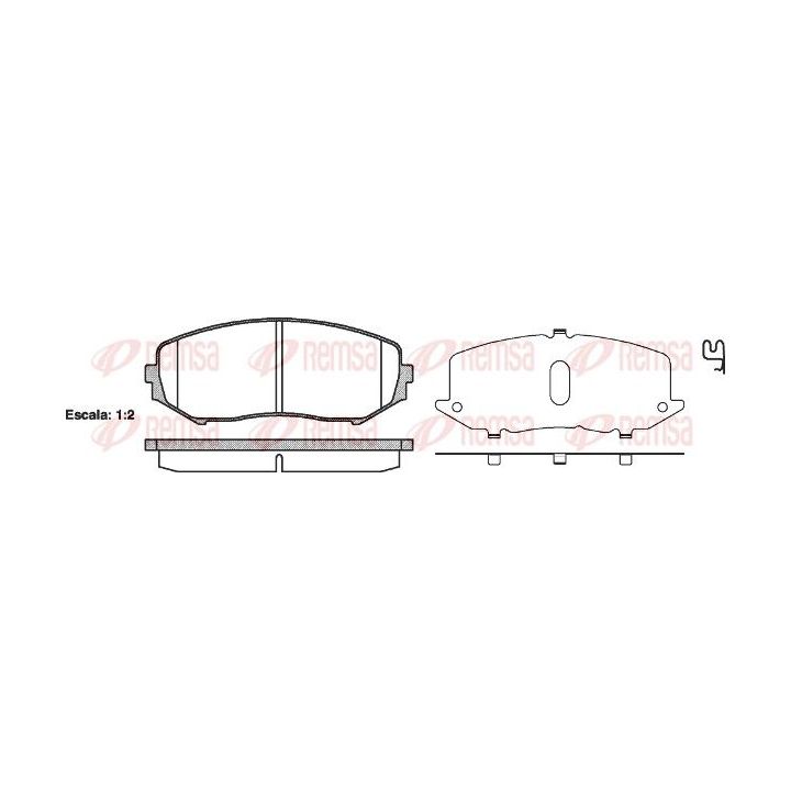 Stabdžių trinkelių rinkinys, diskinis stabdys REMSA 1225.02