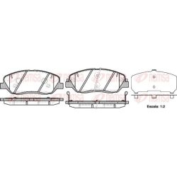 Stabdžių trinkelių rinkinys, diskinis stabdys REMSA 1226.02