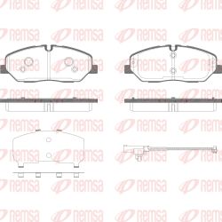 Stabdžių trinkelių rinkinys, diskinis stabdys REMSA 1226.52