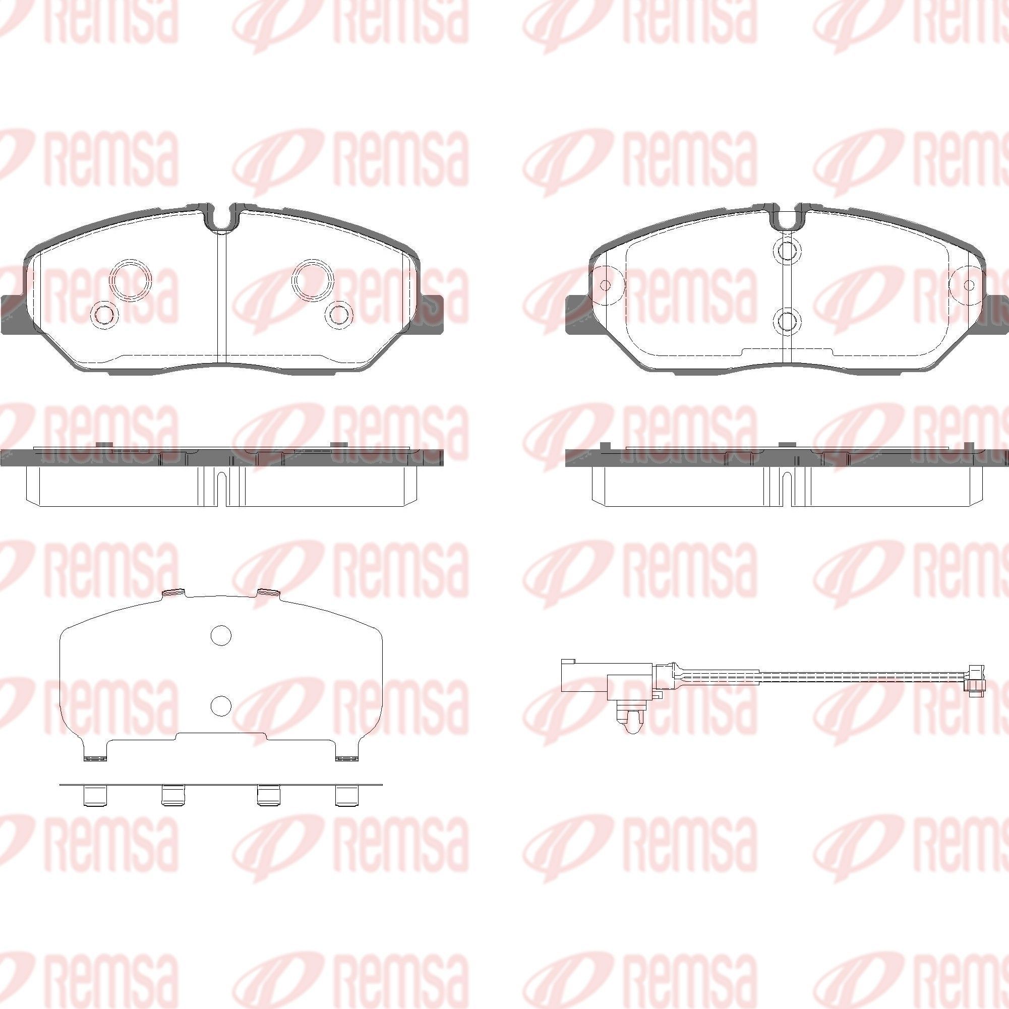 Stabdžių trinkelių rinkinys, diskinis stabdys REMSA 1226.52