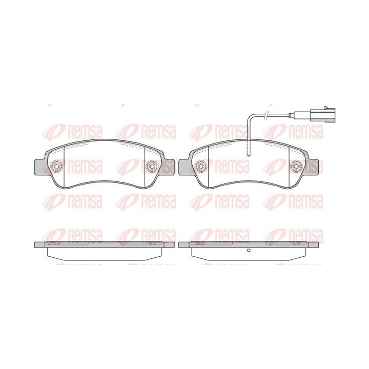 Stabdžių trinkelių rinkinys, diskinis stabdys REMSA 1238.02