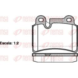 Stabdžių trinkelių rinkinys, diskinis stabdys REMSA 1240.00