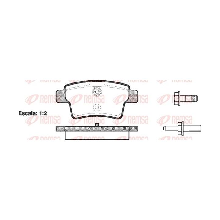 Stabdžių trinkelių rinkinys, diskinis stabdys REMSA 1241.00