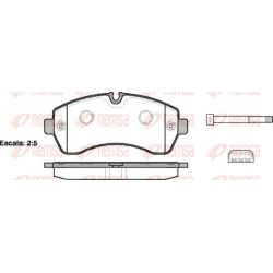 Stabdžių trinkelių rinkinys, diskinis stabdys REMSA 1243.00