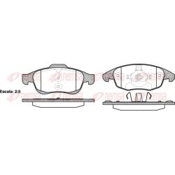 Stabdžių trinkelių rinkinys, diskinis stabdys REMSA 1248.00