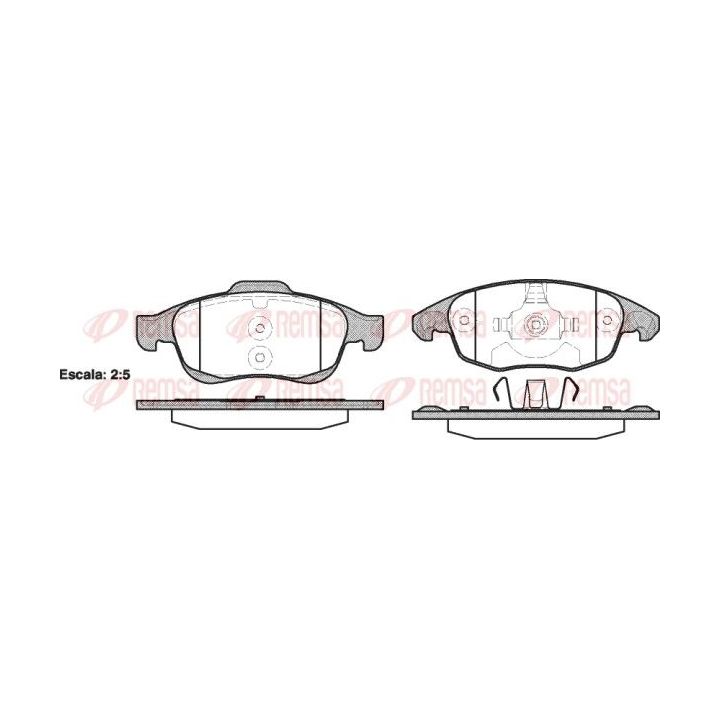 Stabdžių trinkelių rinkinys, diskinis stabdys REMSA 1248.00