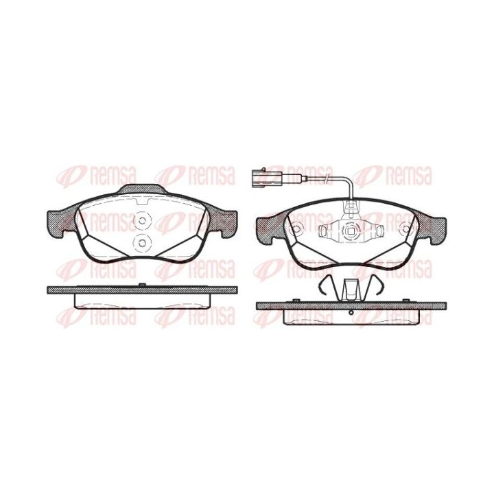 Stabdžių trinkelių rinkinys, diskinis stabdys REMSA 1248.02