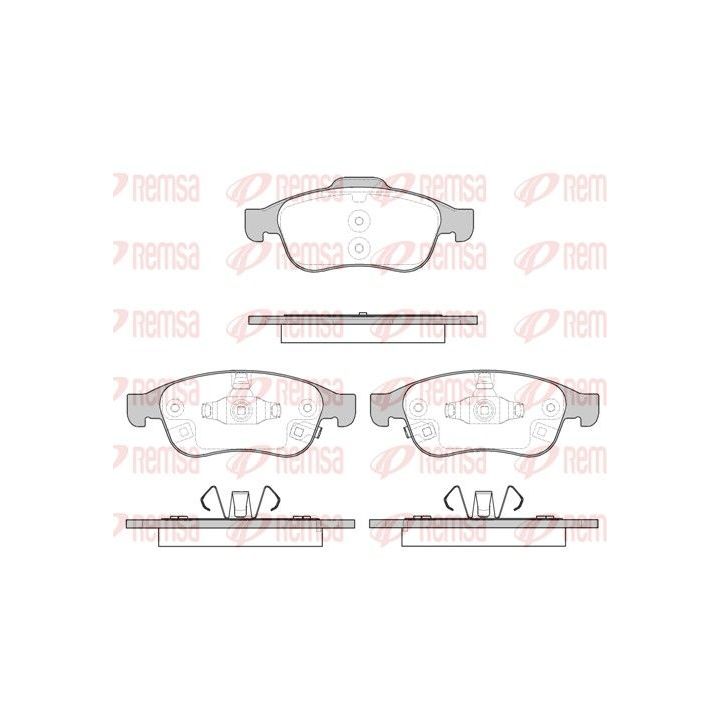 Stabdžių trinkelių rinkinys, diskinis stabdys REMSA 1248.12