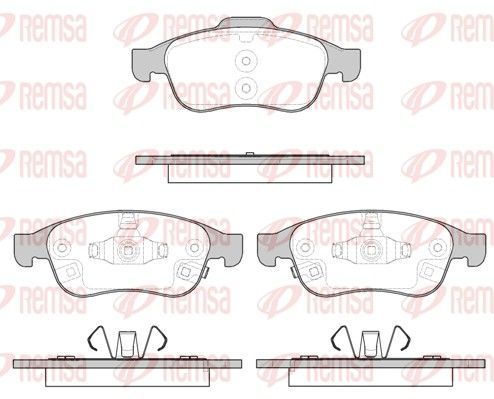 Stabdžių trinkelių rinkinys, diskinis stabdys REMSA 1248.12