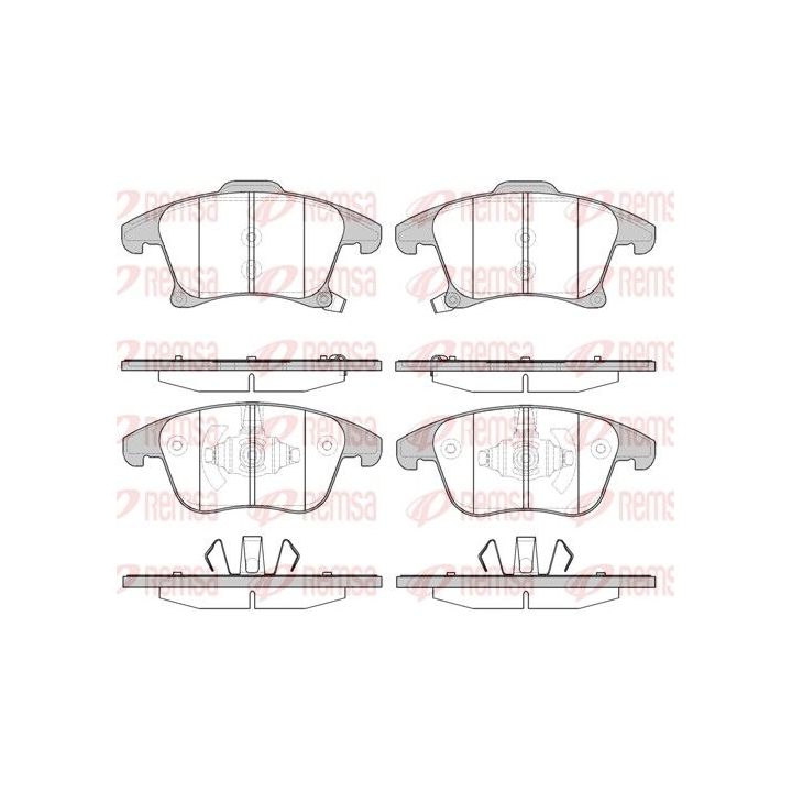 Stabdžių trinkelių rinkinys, diskinis stabdys REMSA 1249.22