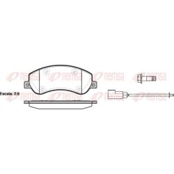 Stabdžių trinkelių rinkinys, diskinis stabdys REMSA 1250.02